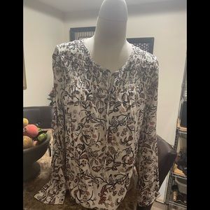 LUCKY BRAND top size XL long sleeve blouse